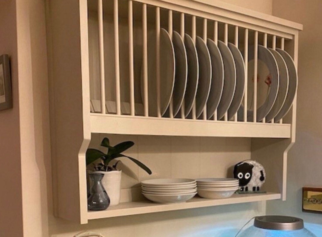 The Alfred handmade plate rack storage available in your chosen f&b colour