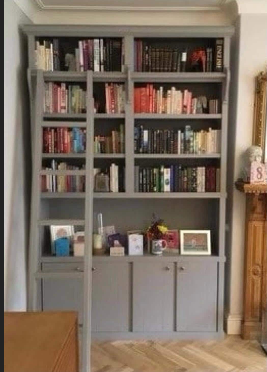 Edinburgh bookcase library handcrafted bespoke made to order deposit option available finished in your chosen colour choice