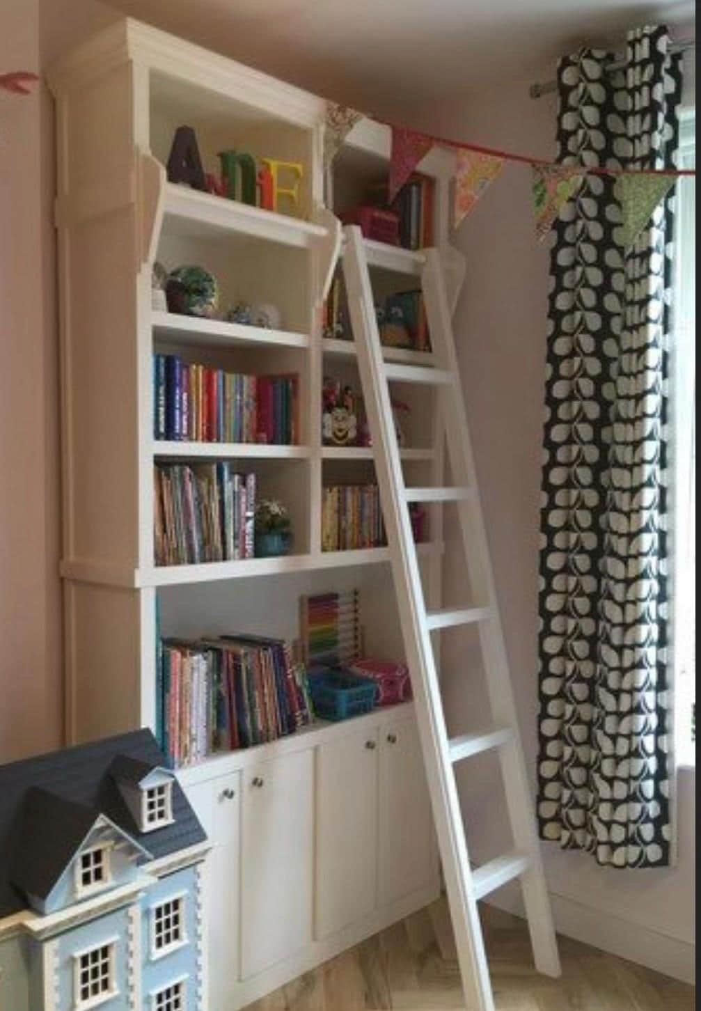 Fife bookcase library handcrafted bespoke made to order deposit option available finished in your chosen colour choice