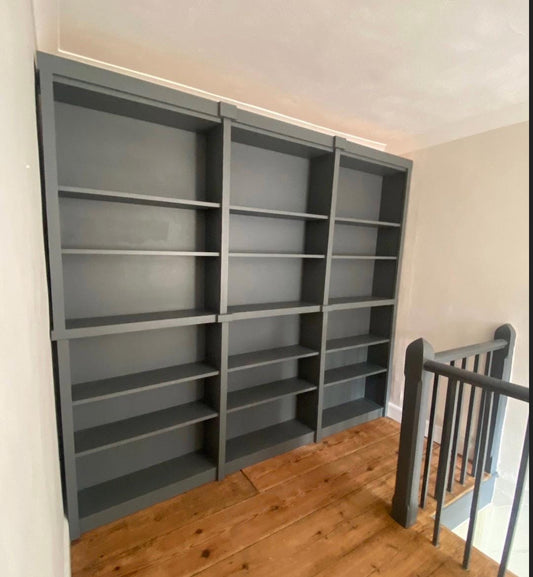 Cambridge bookcase handcrafted bespoke made to order deposit option available finished in your chosen colour choice