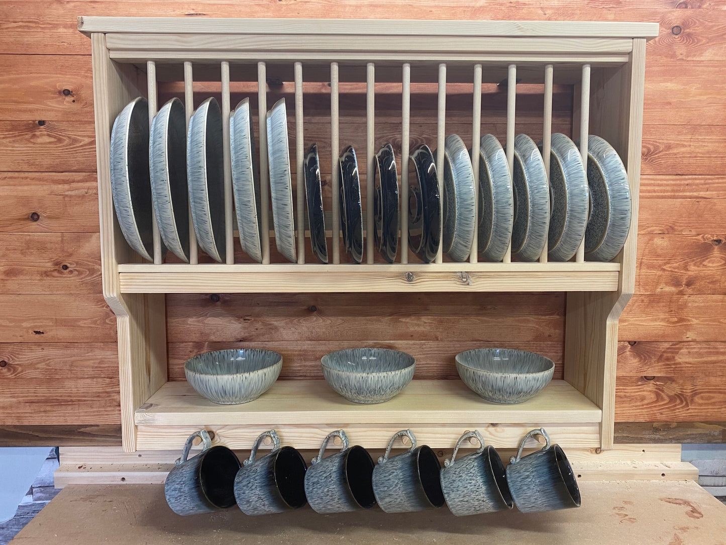 The Margate handmade plate rack storage