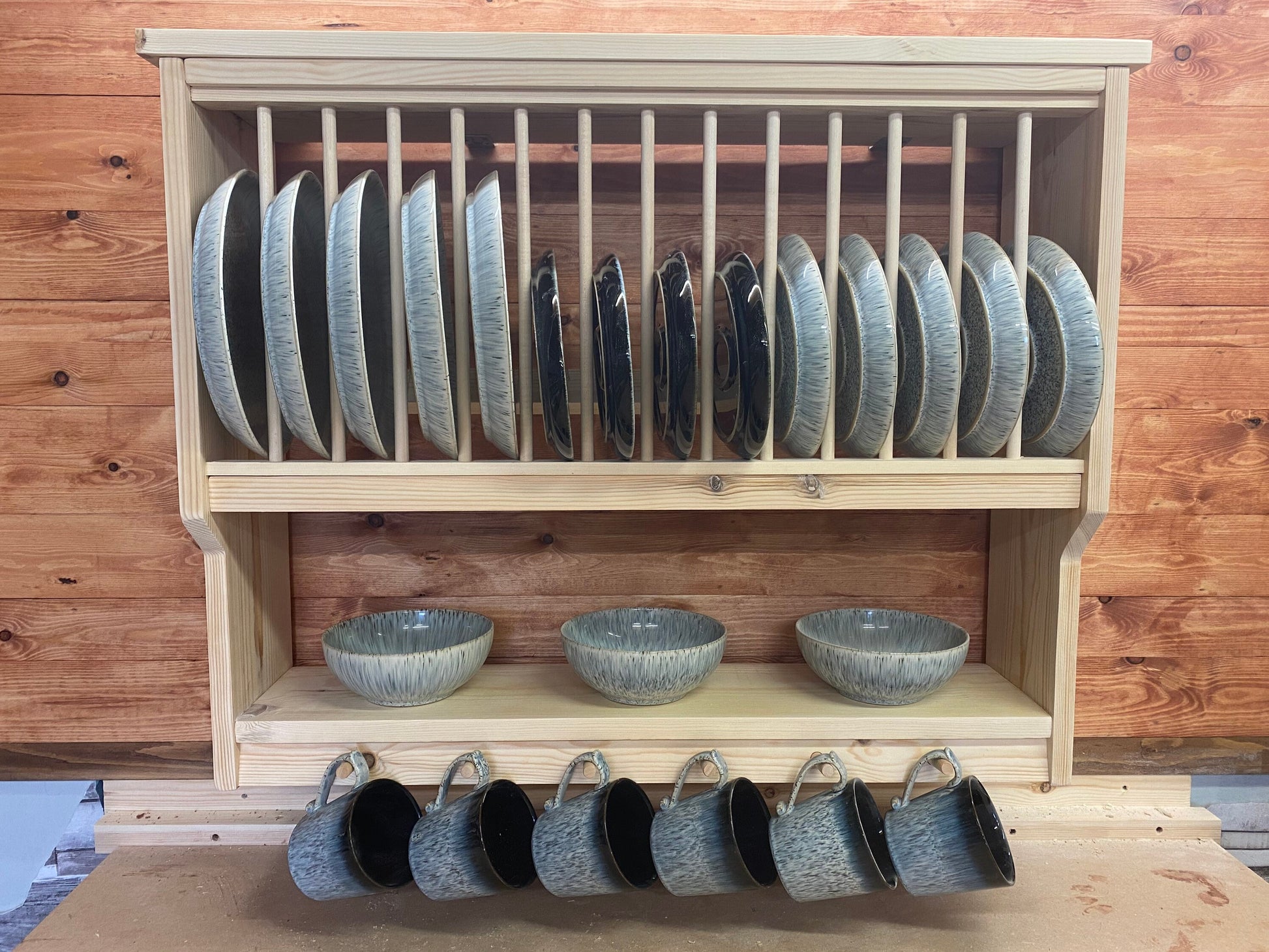 The Margate handmade plate rack storage