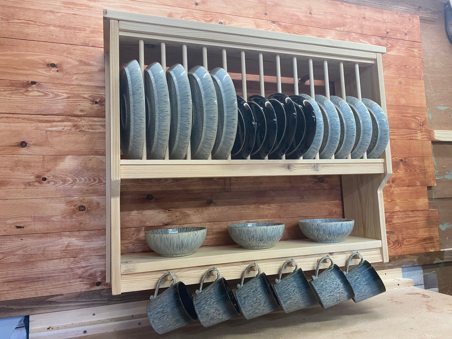 The Margate handmade plate rack storage