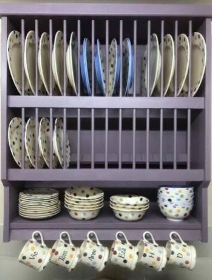 The Stafford kitchen pine handmade plate rack