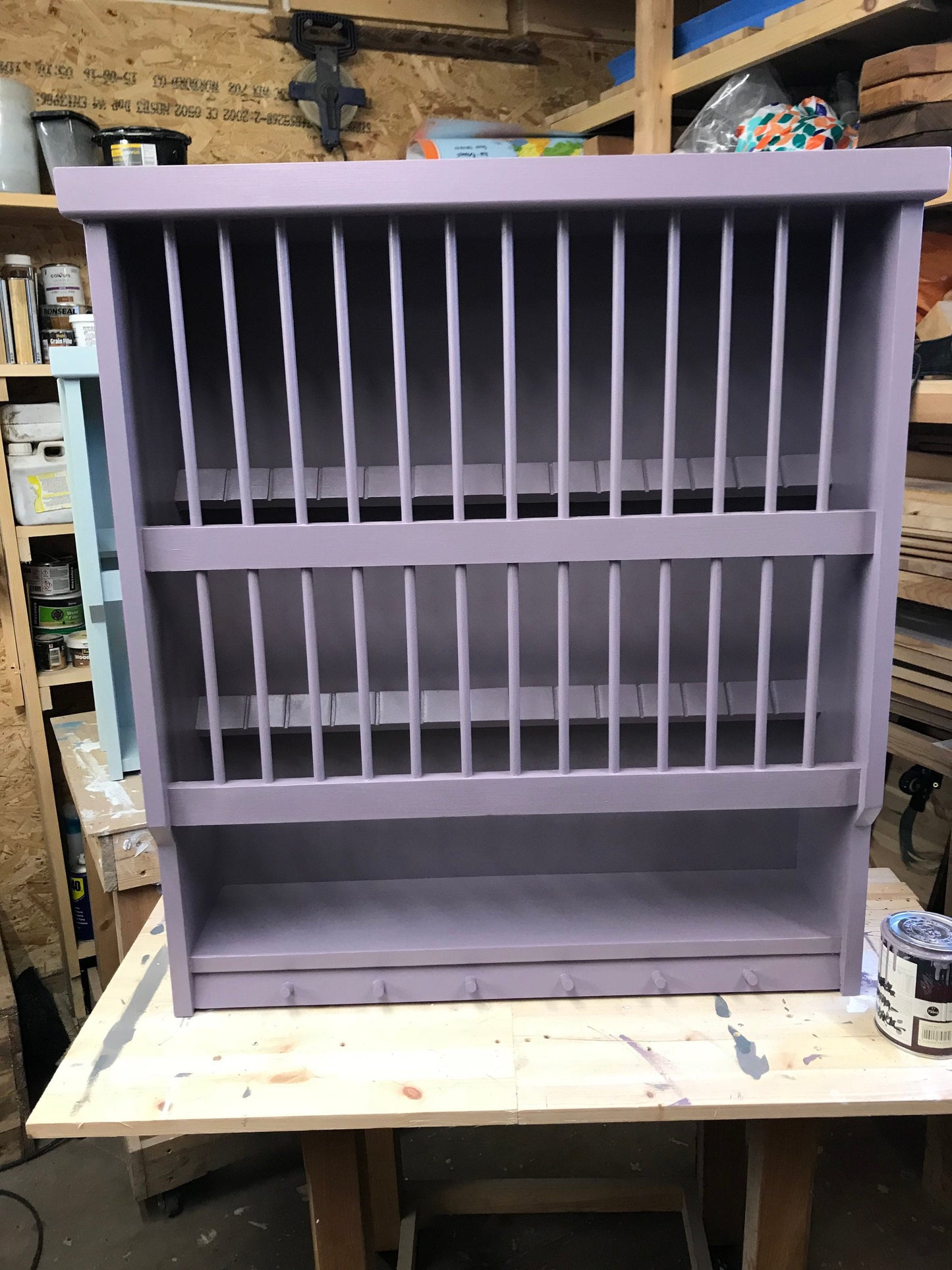 The Stafford kitchen pine handmade plate rack