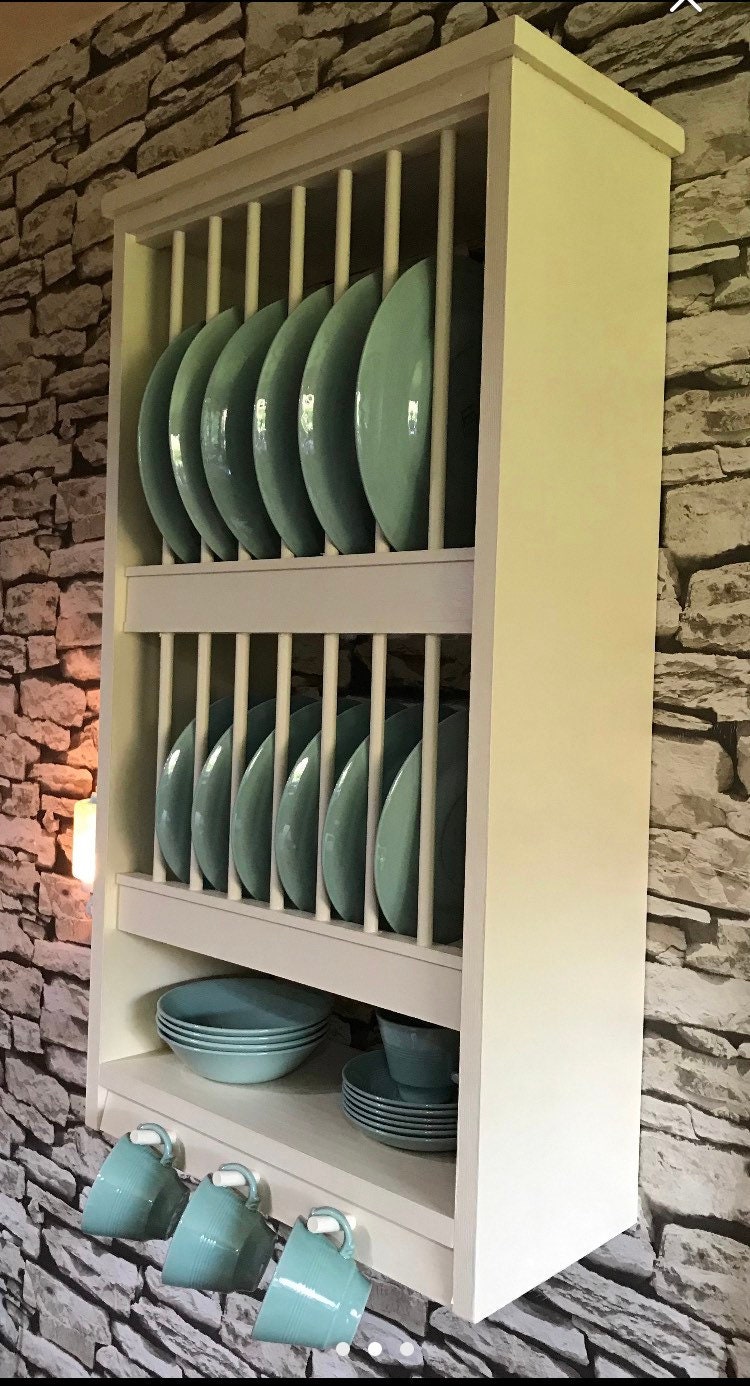 The Berkshire double handmade plate rack storage available in your chosen f&b colour