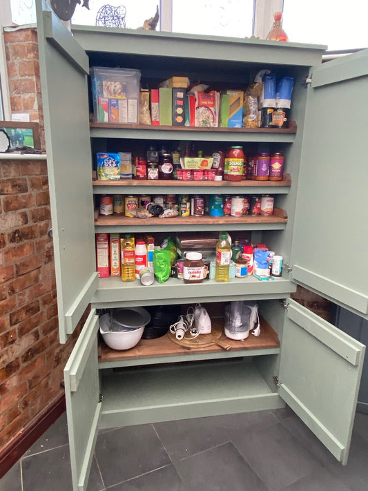 The Cotswold Handcrafted bespoke custom made to order pantry larder kitchen cupboard storage deposit option available