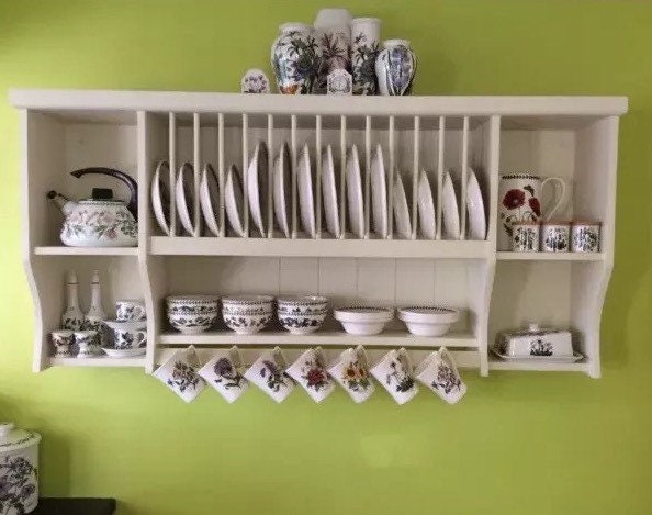 hand crafted plate rack finished in your chosen colour