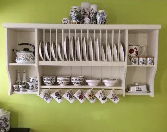 hand crafted plate rack finished in your chosen colour