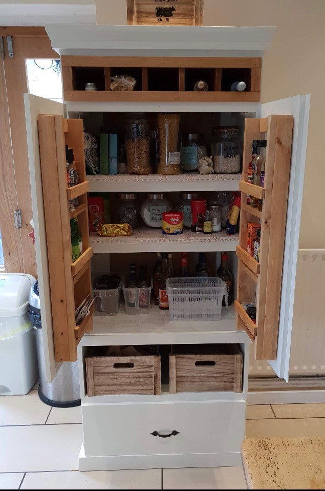 The cheadle Handcrafted bespoke custom made to order pine pantry finished in your chosen farrow and ball colour deposit option available