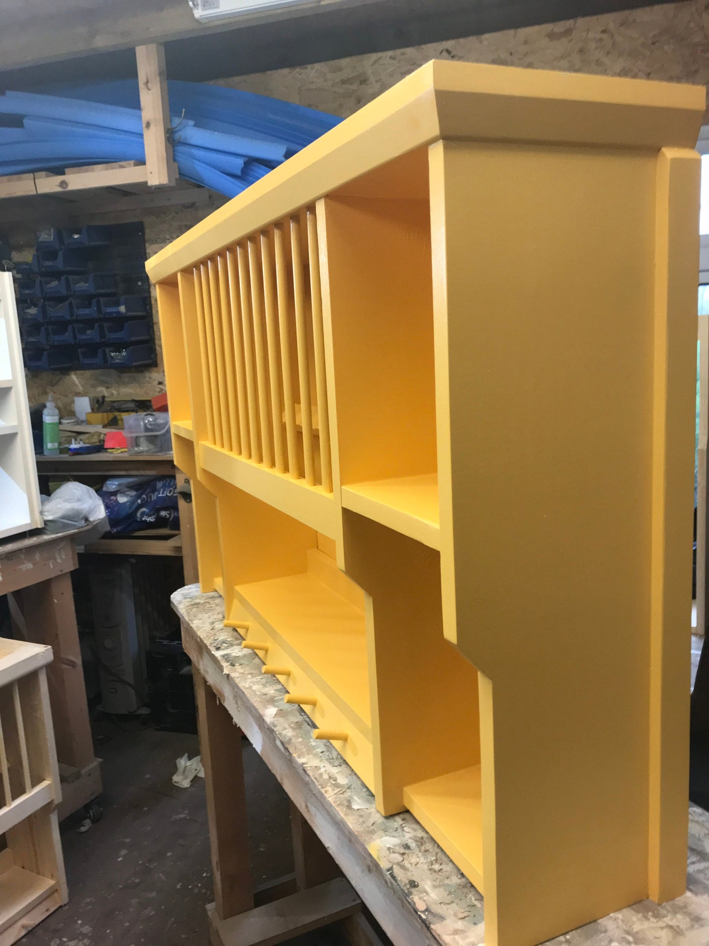 The Summer handmade pine kitchen plate rack storage available in your chosen f&b colour