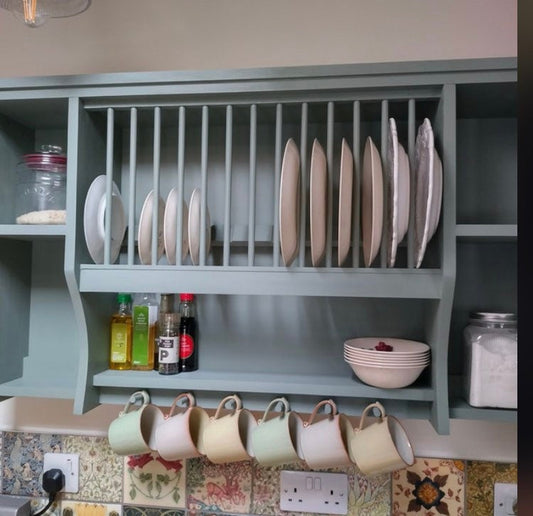 The crich handmade pine kitchen plate rack storage please look at liz review available in your chosen f&b colour