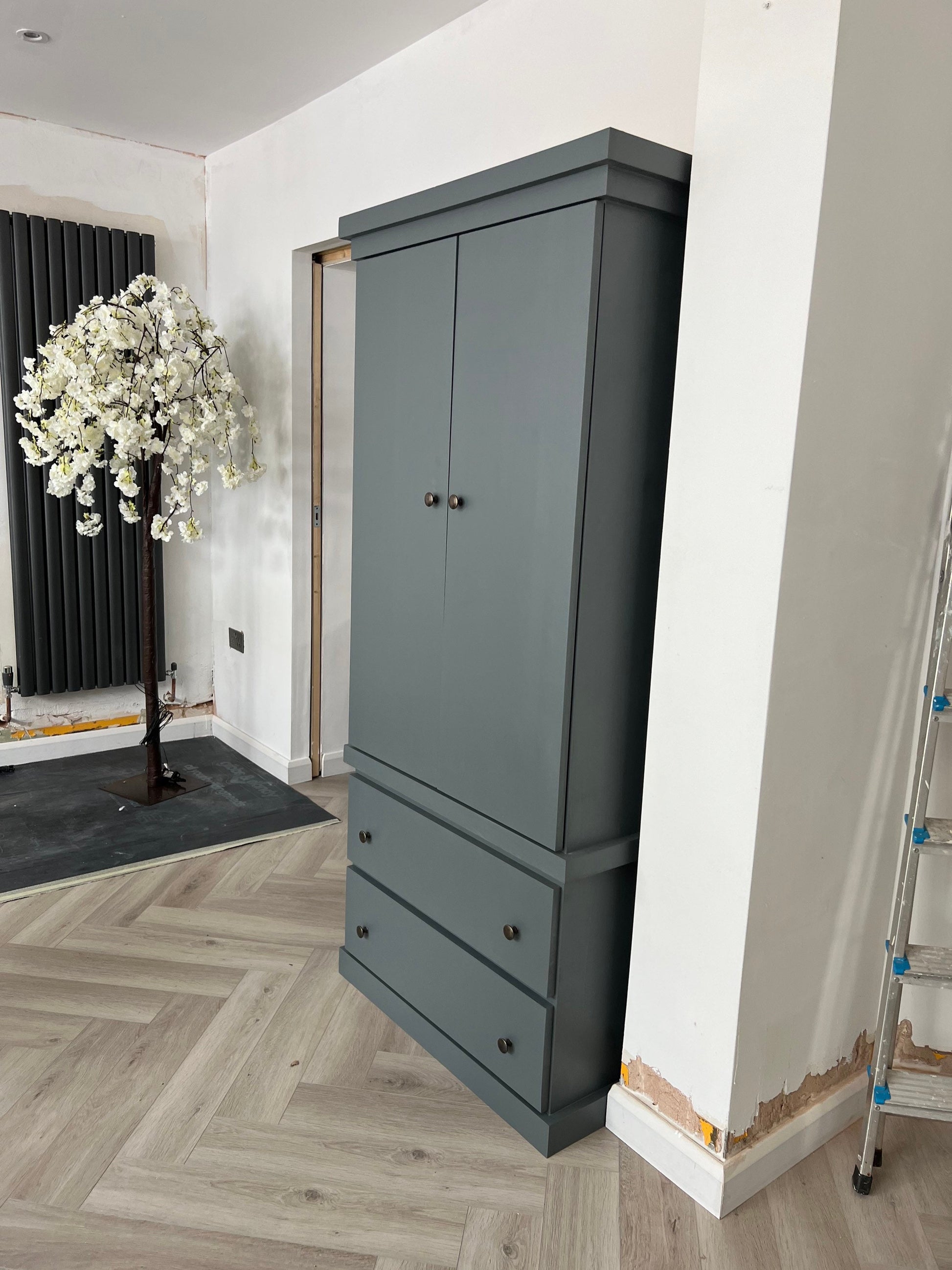 The Oxford Handcrafted bespoke custom made to order pantry larder finished in your chosen farrow and ball colour deposit available