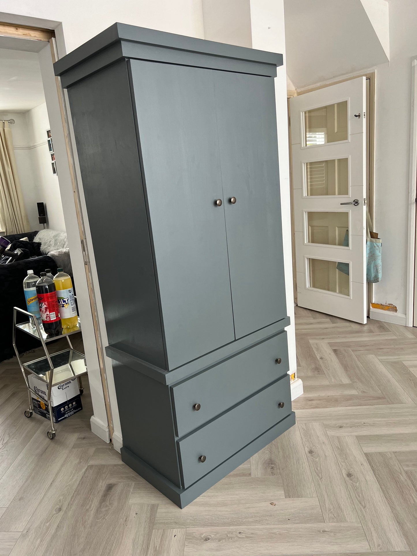 The Oxford Handcrafted bespoke custom made to order pantry larder finished in your chosen farrow and ball colour deposit available