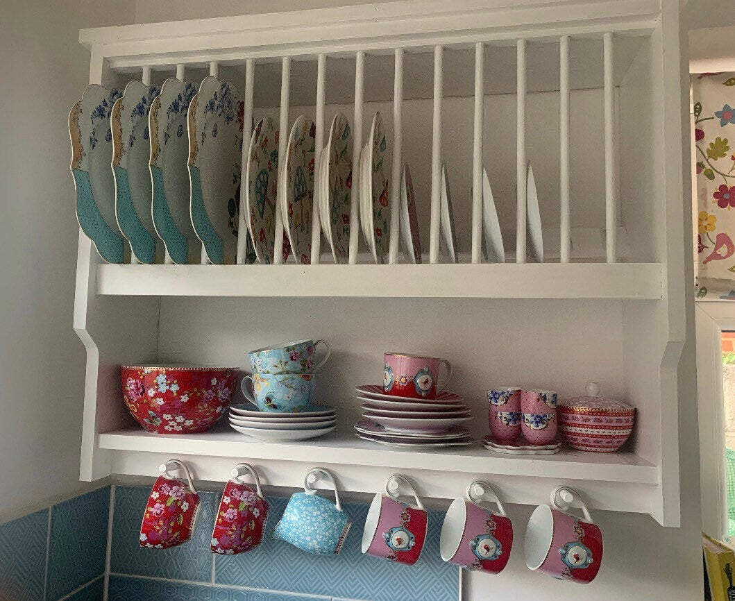 The Lucy handmade kitchen plate rack storage