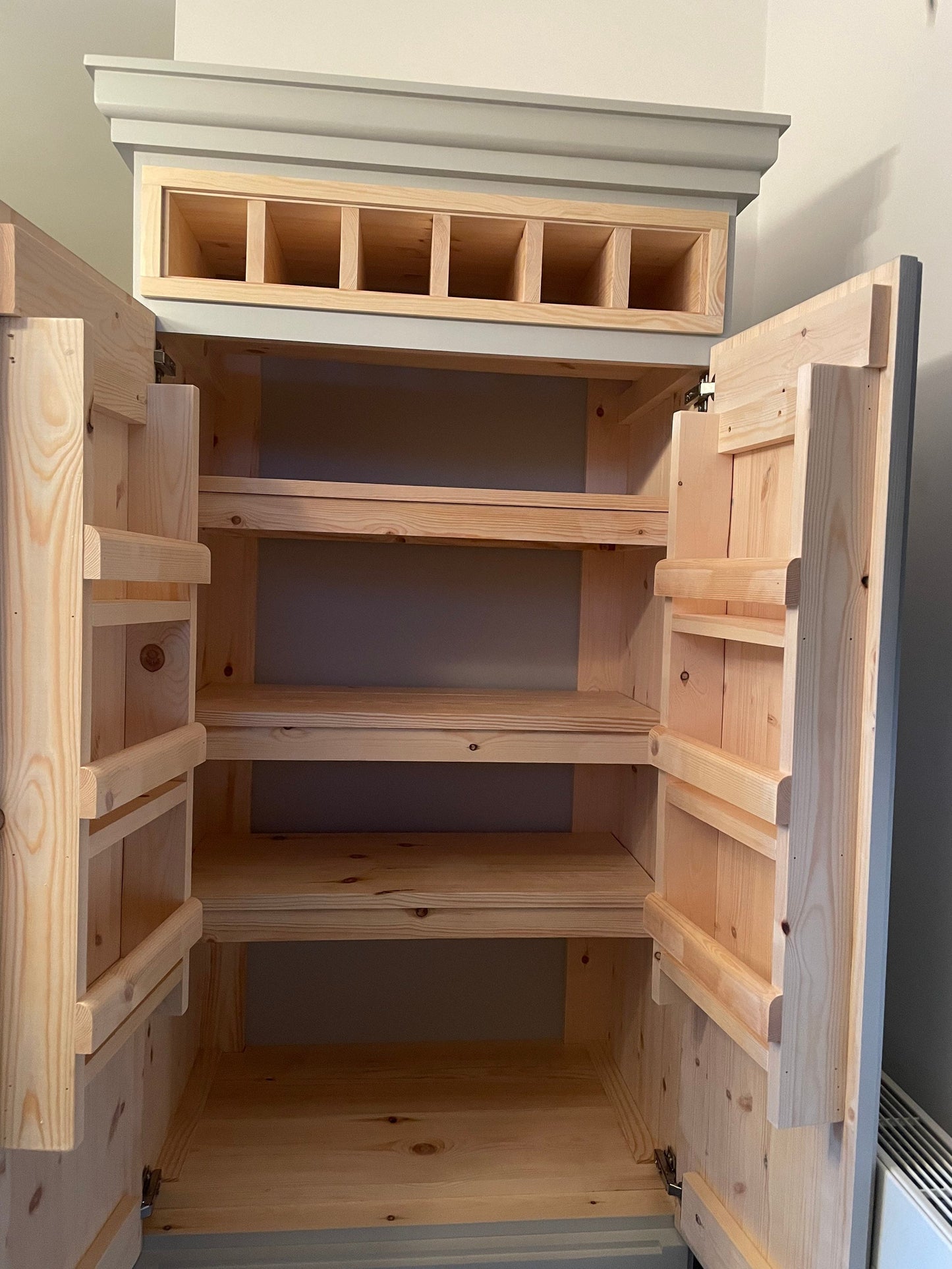 The Wales Handcrafted bespoke custom made to order pantry larder finished in your chosen farrow and ball colour deposit available