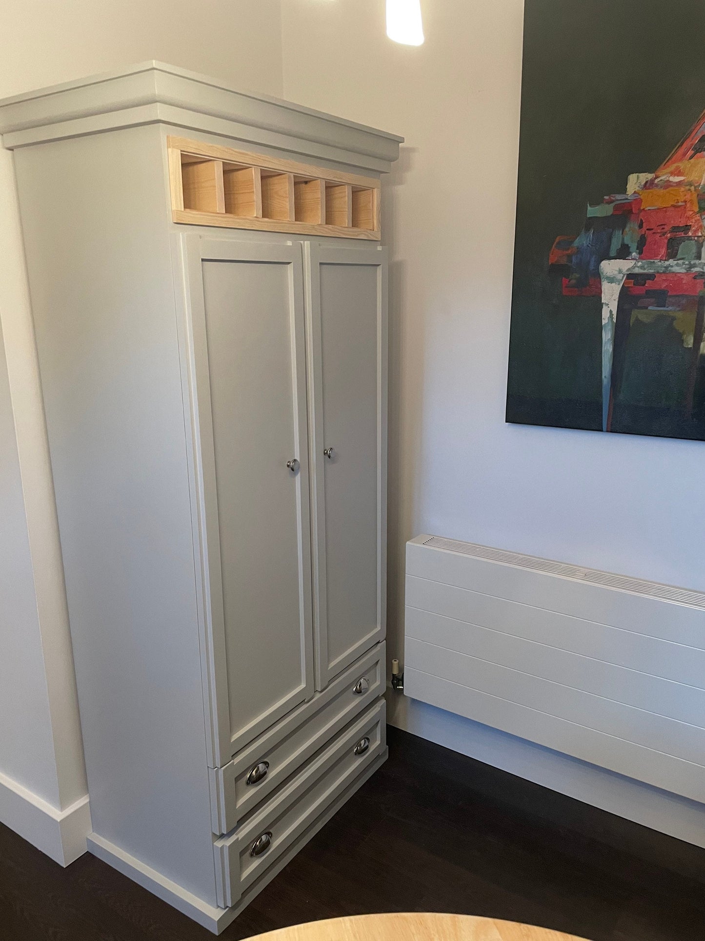 The Wales Handcrafted bespoke custom made to order pantry larder finished in your chosen farrow and ball colour deposit available