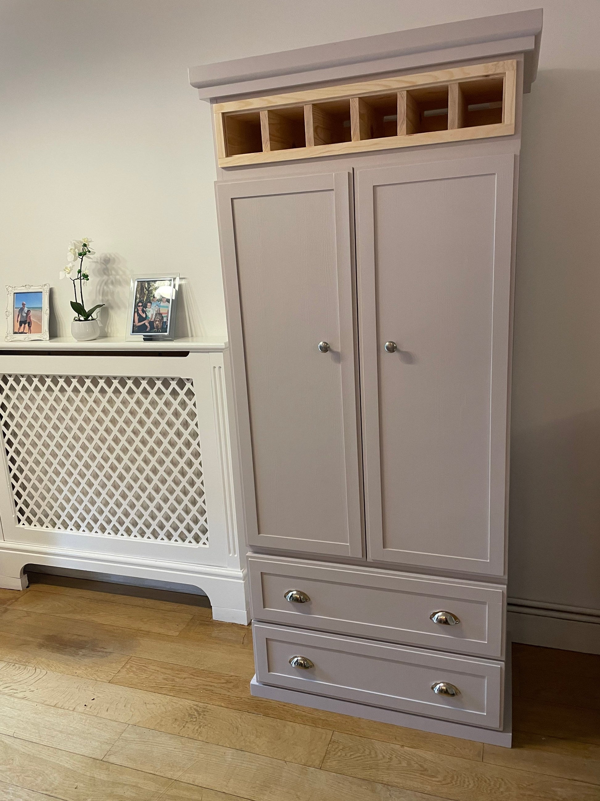 The Wales Handcrafted bespoke custom made to order pantry larder finished in your chosen farrow and ball colour deposit available