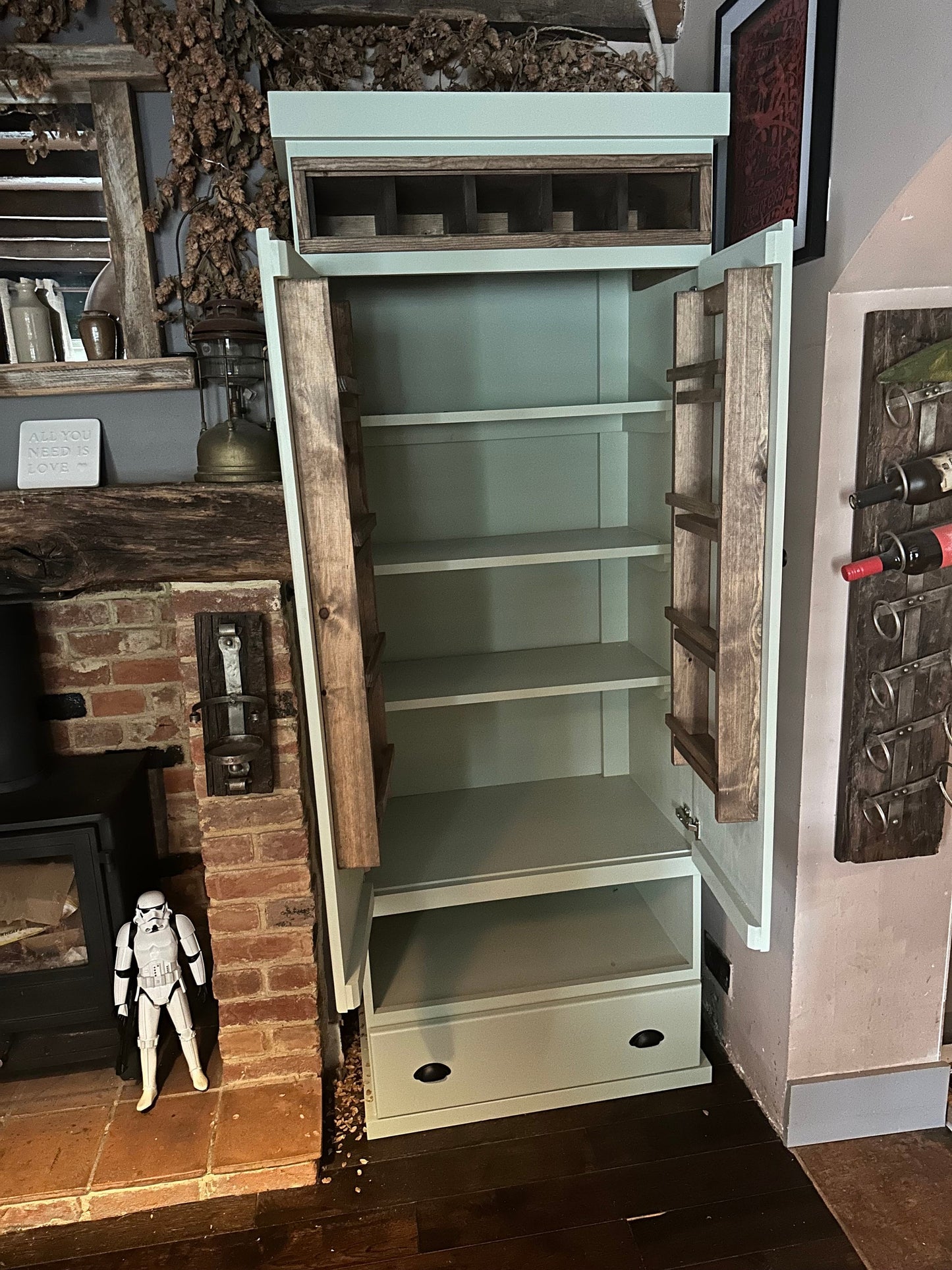 The Canterbury Handcrafted pantry finished in your chosen farrow and ball colour deposit option available