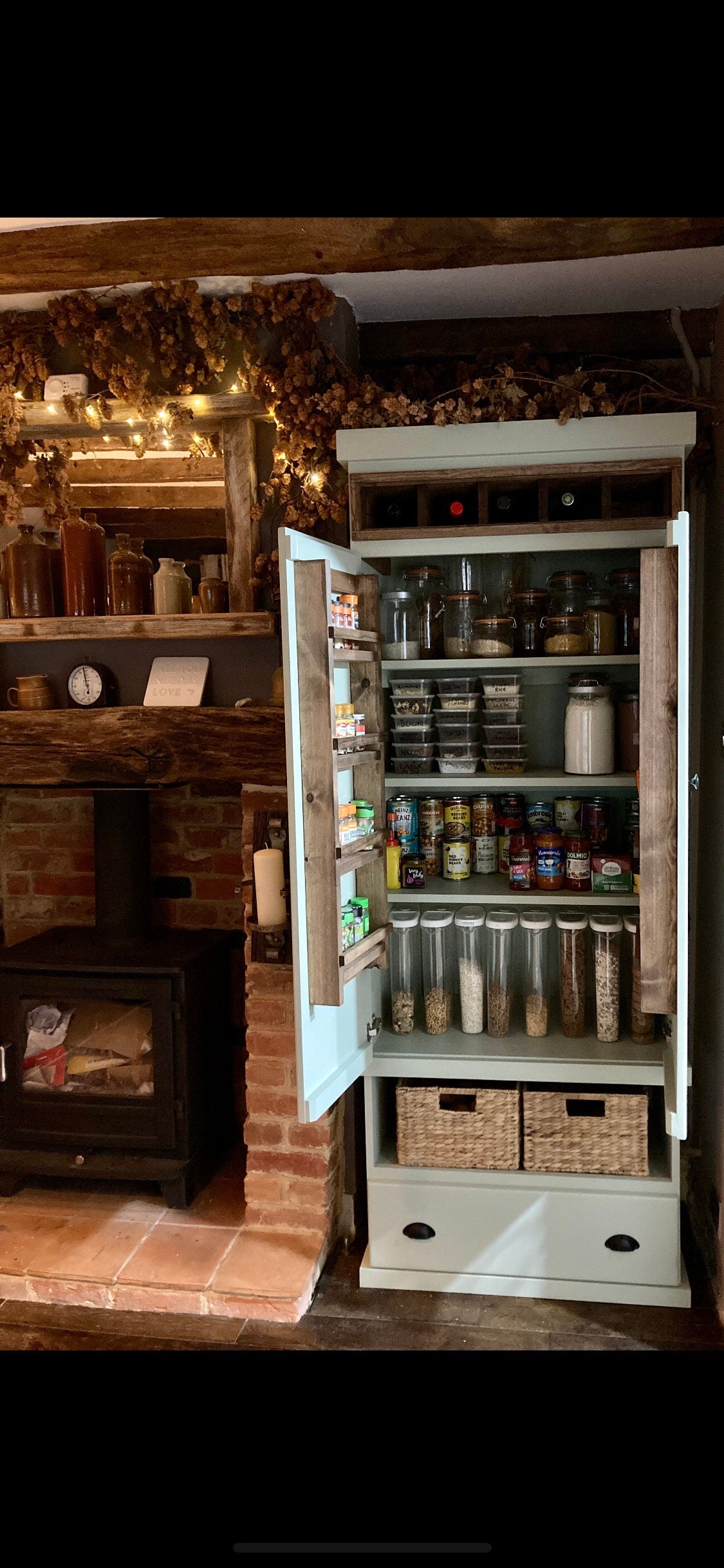 The Canterbury Handcrafted pantry finished in your chosen farrow and ball colour deposit option available