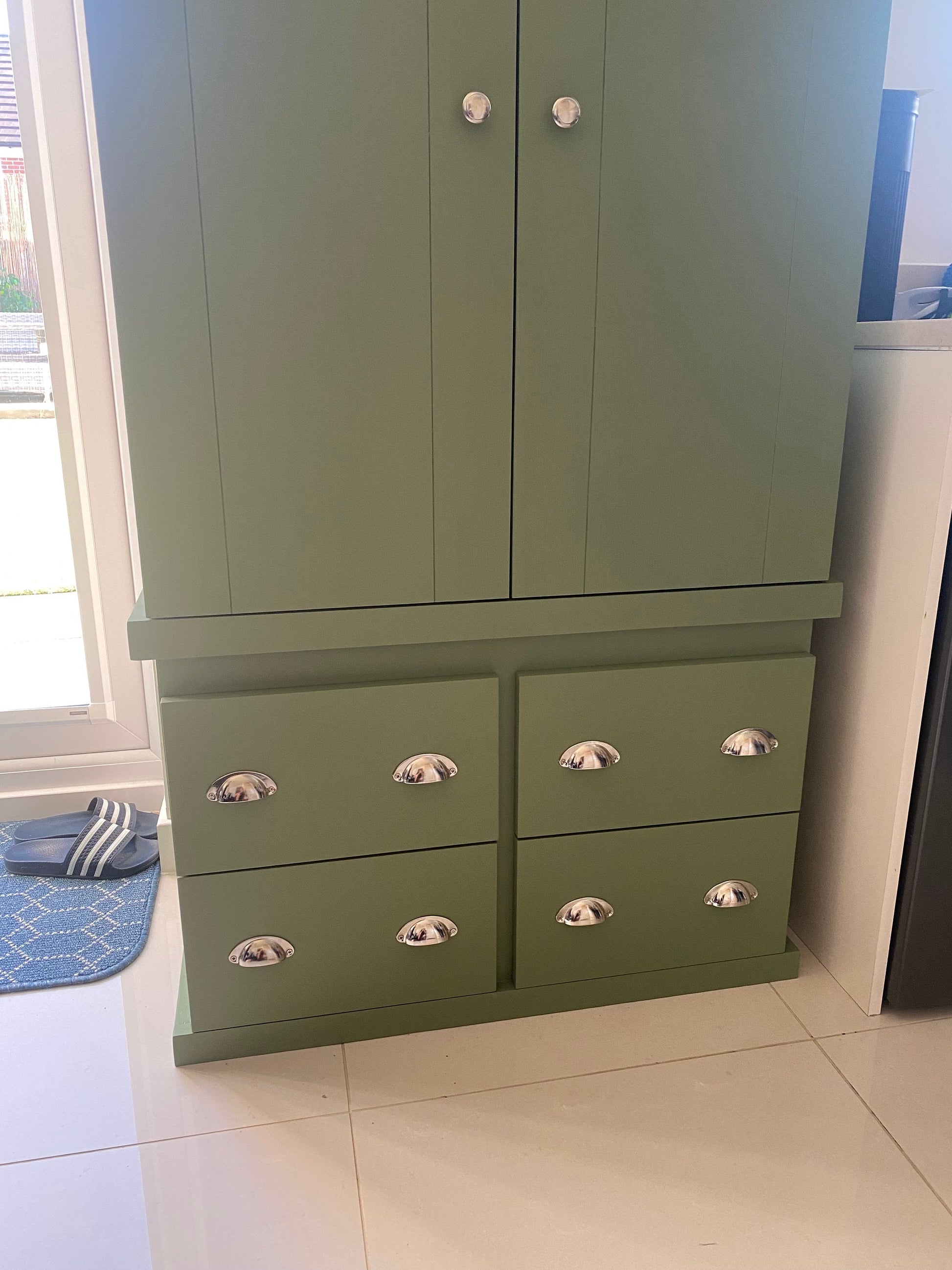 The Preston Handcrafted bespoke custom made to order pantry larder finished in your chosen farrow and ball colour deposit available