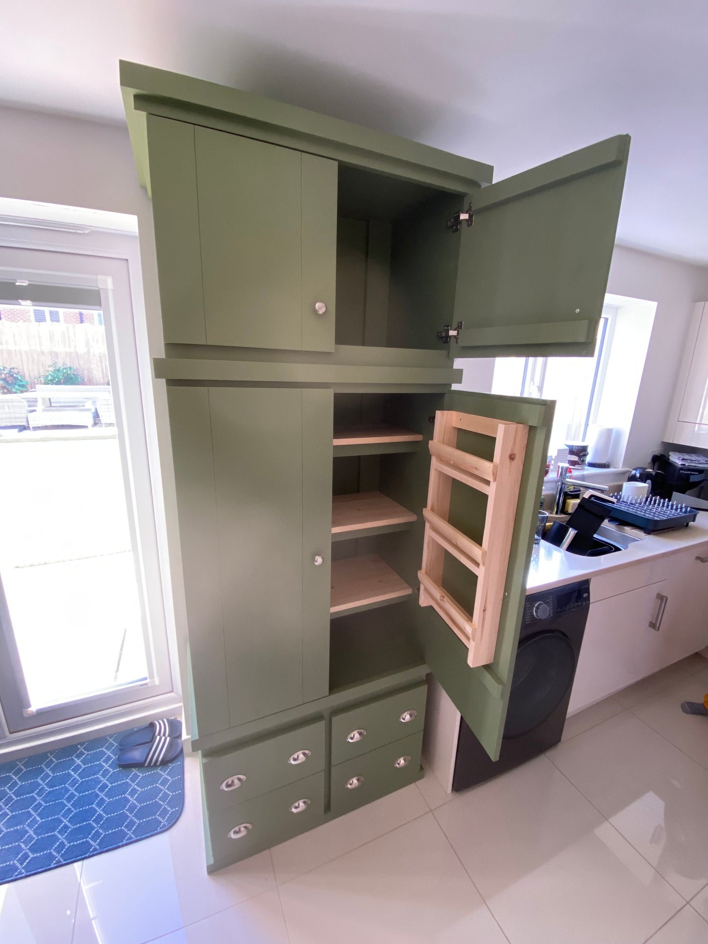 The Preston Handcrafted bespoke custom made to order pantry larder finished in your chosen farrow and ball colour deposit available