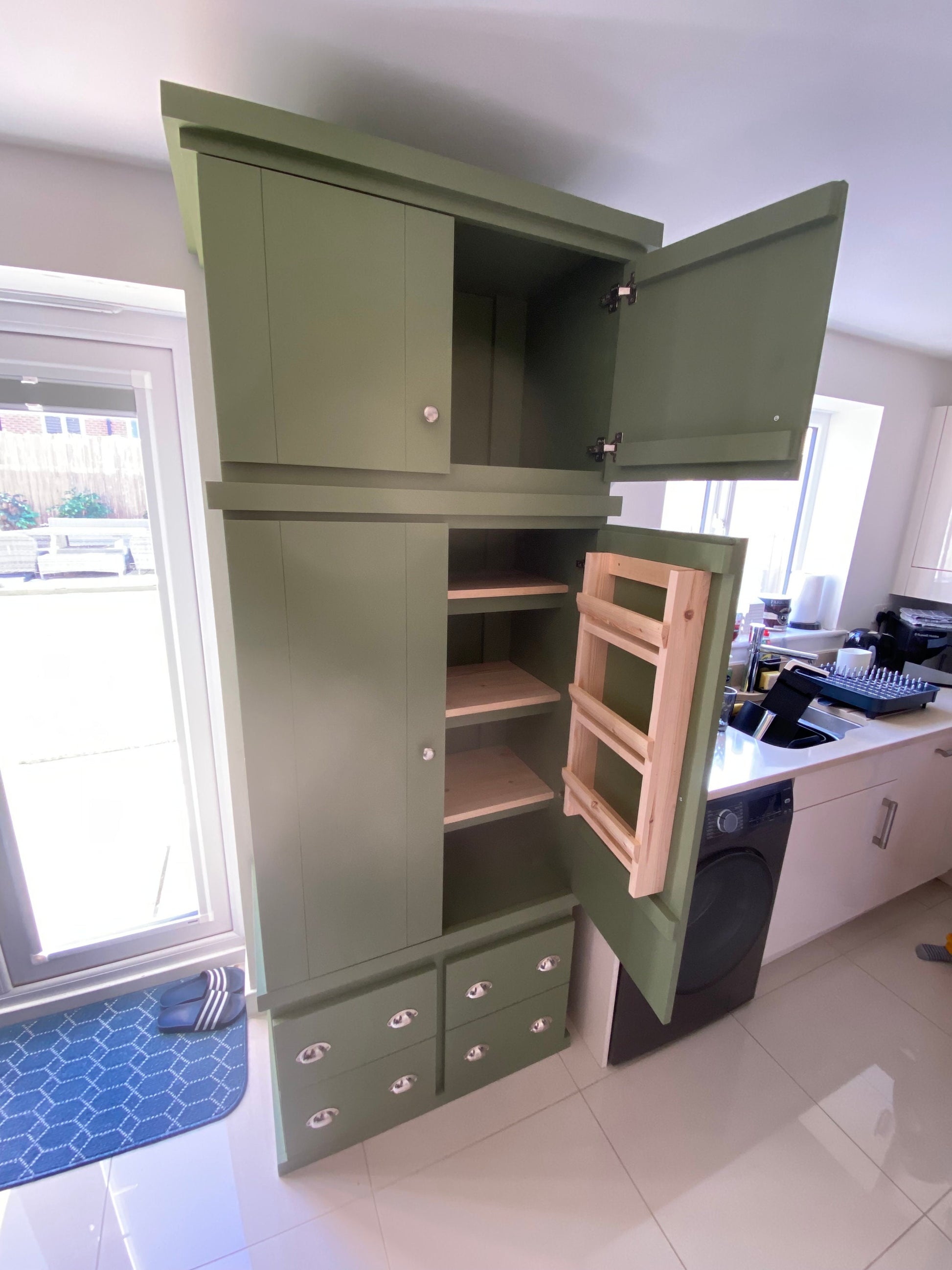 The Preston Handcrafted bespoke custom made to order pantry larder finished in your chosen farrow and ball colour deposit available