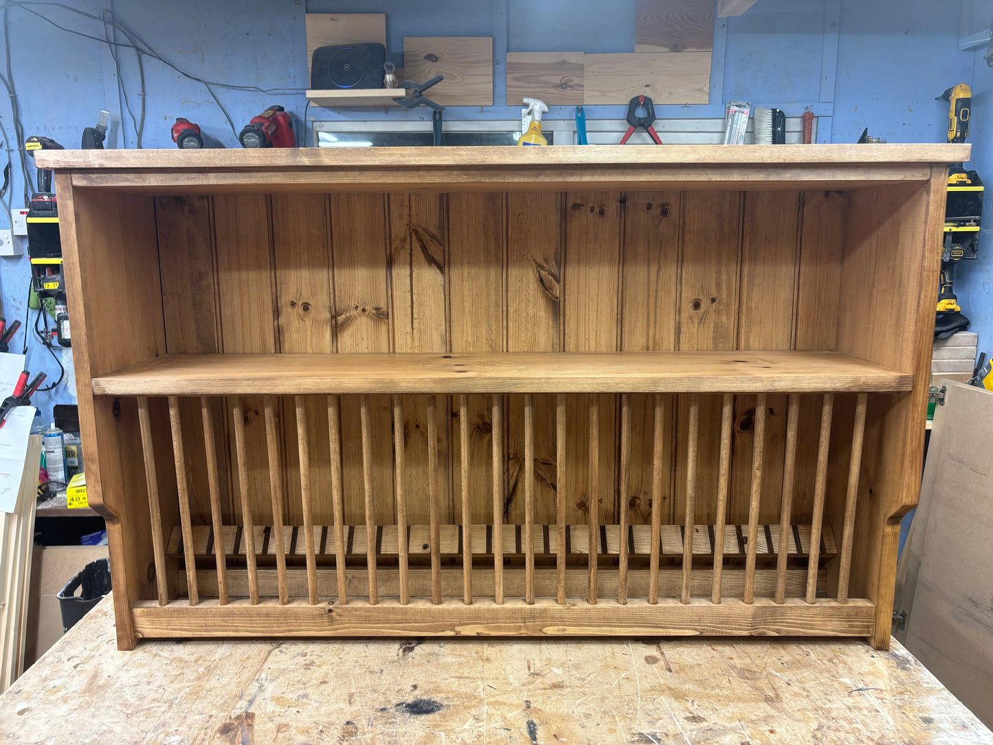 The Clyde handmade plate rack storage