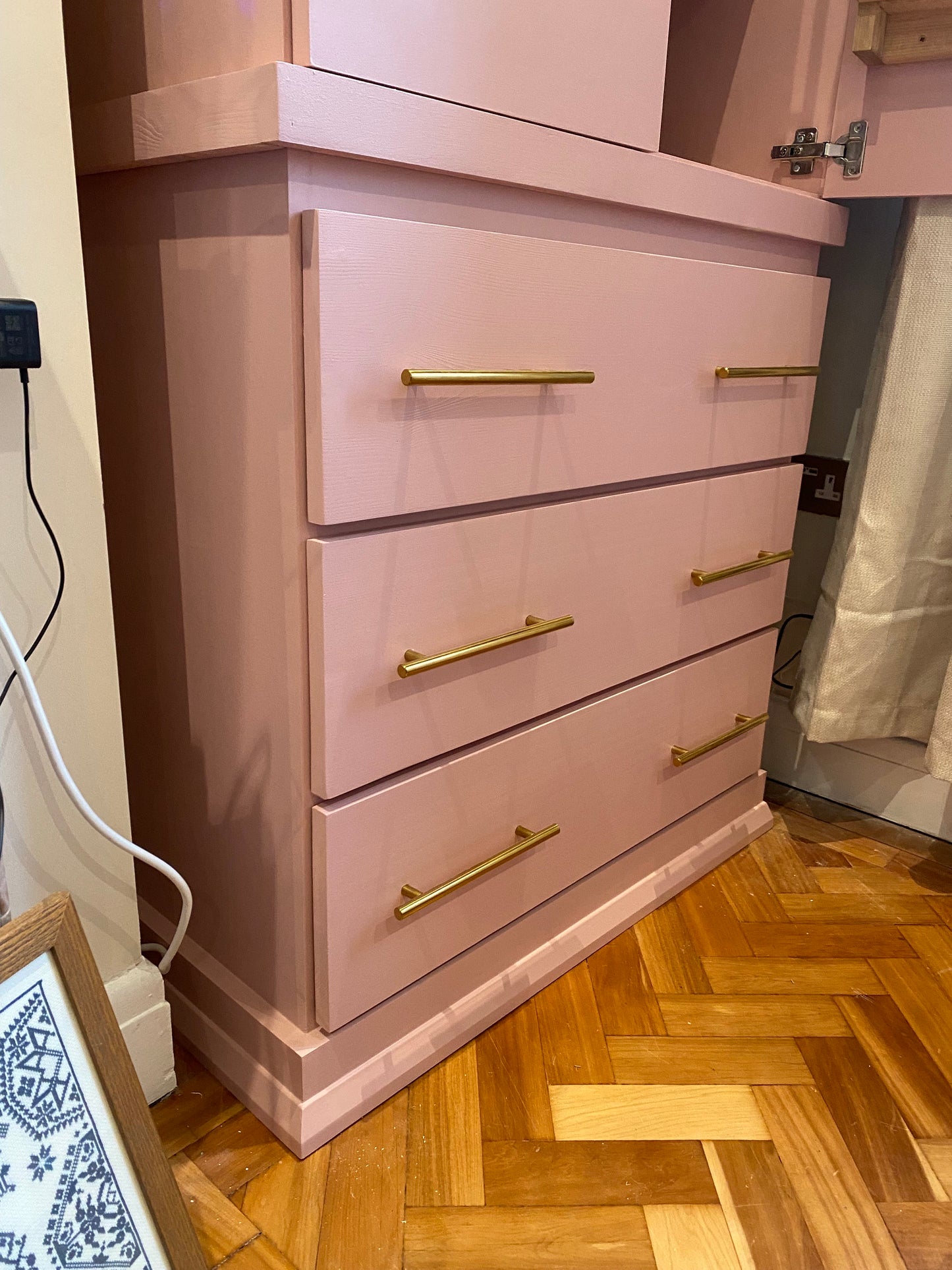 The Swansea bespoke custom made to order pantry larder kitchen cupboard finished in your chosen farrow and ball colour and handle choice