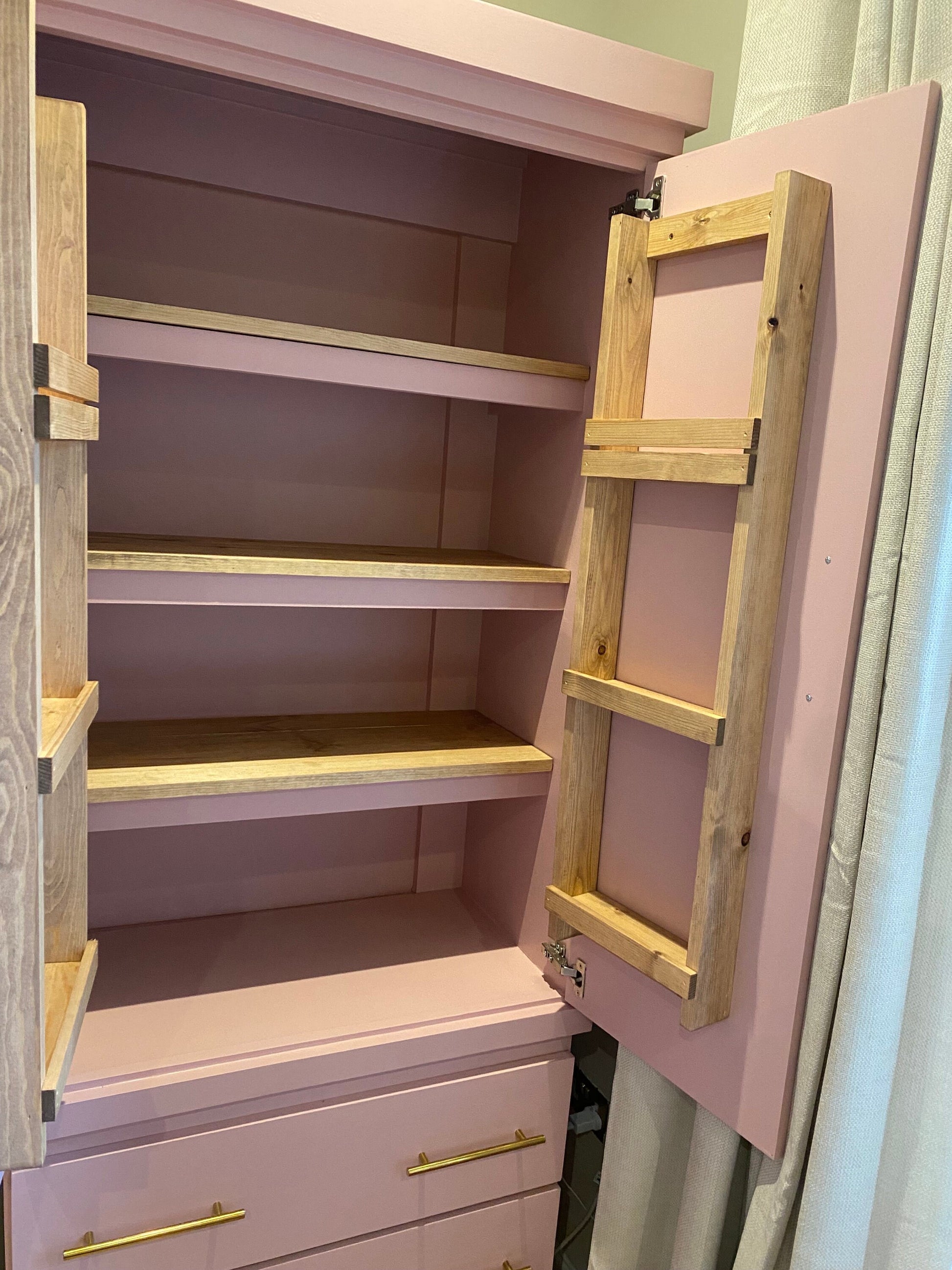 The Swansea bespoke custom made to order pantry larder kitchen cupboard finished in your chosen farrow and ball colour and handle choice