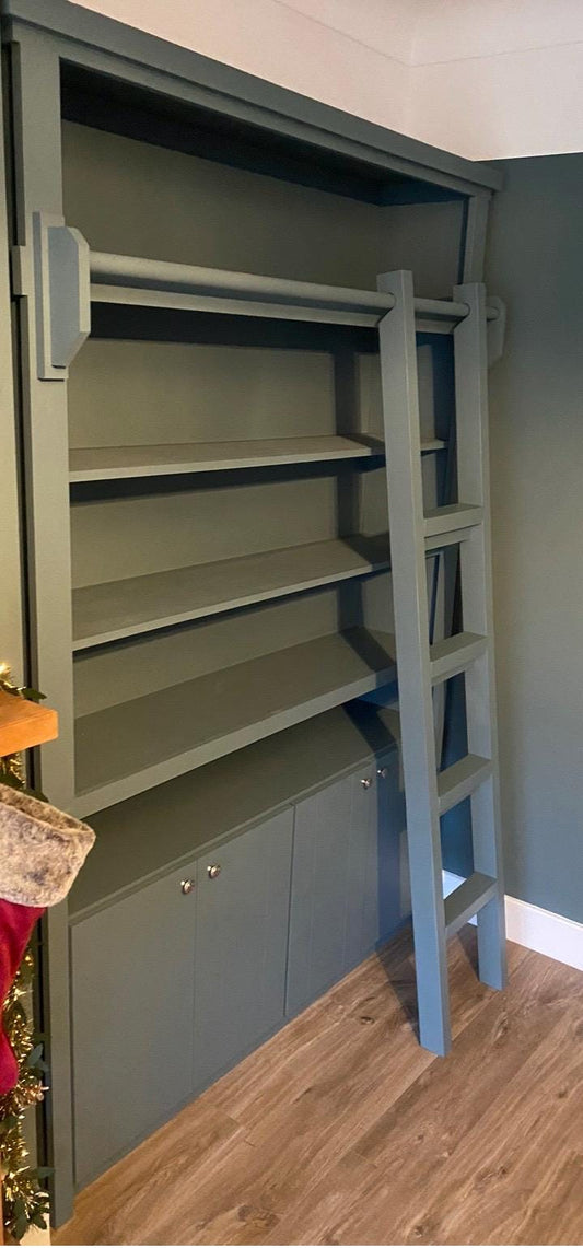 The Argyle bookcase library handcrafted bespoke made to order deposit option available finished in your chosen colour choice