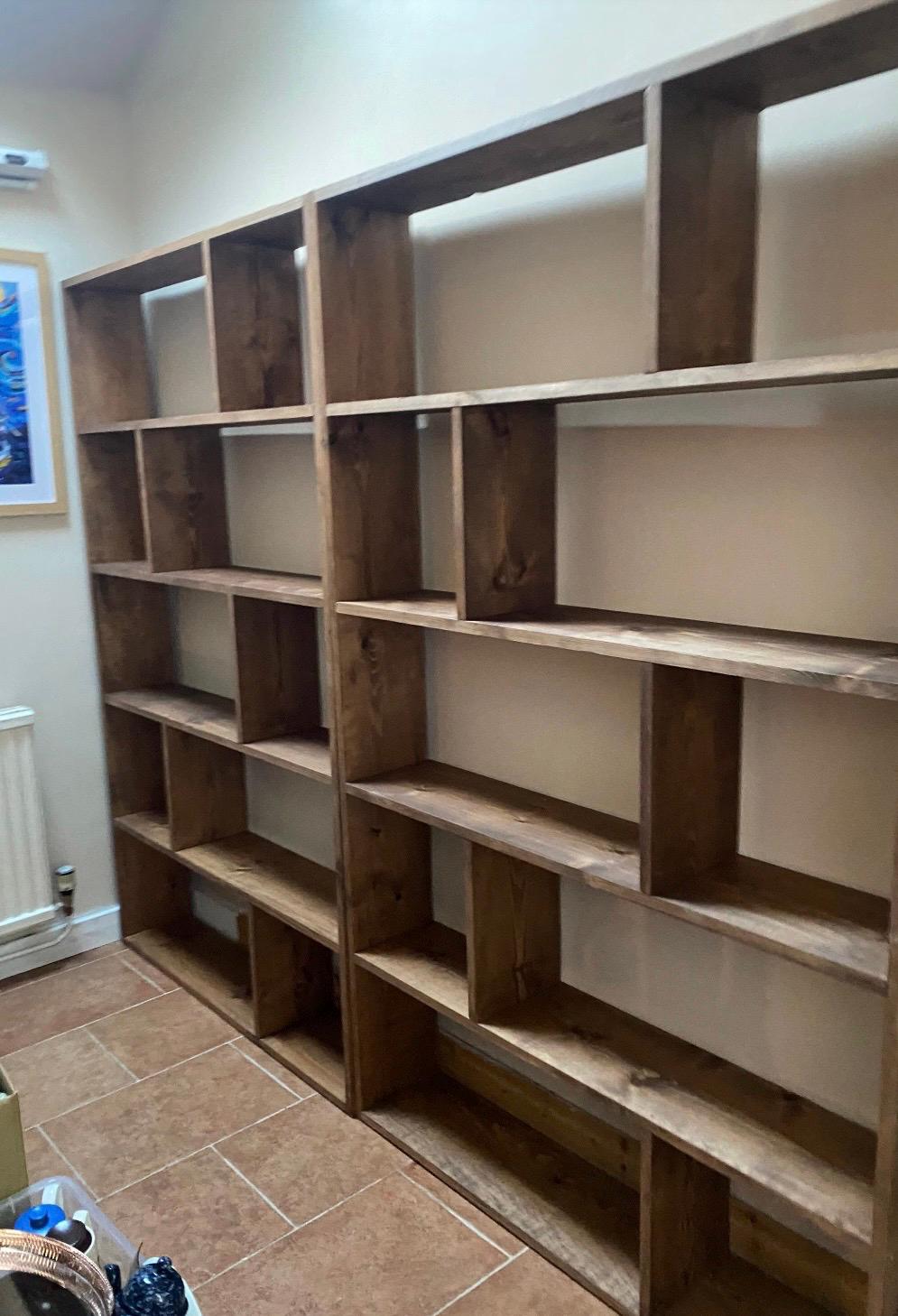 The lauren stained bookcase deposit available