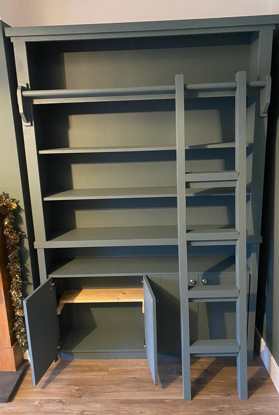 The Argyle bookcase library handcrafted bespoke made to order deposit option available finished in your chosen colour choice