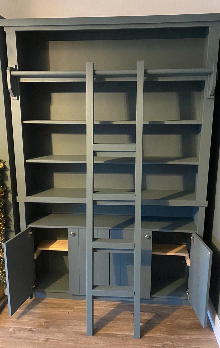 The Argyle bookcase library handcrafted bespoke made to order deposit option available finished in your chosen colour choice