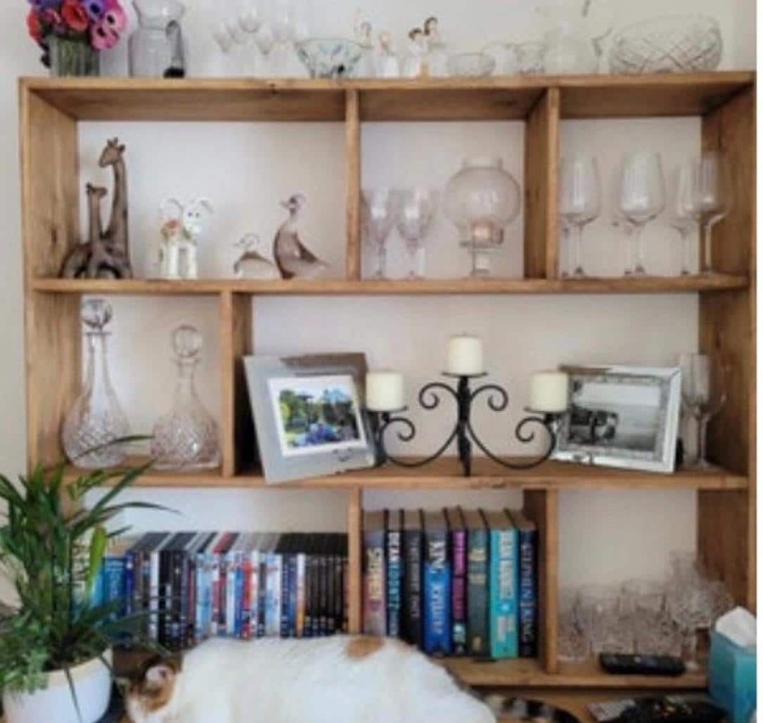 The hannah stained bookcase deposit available