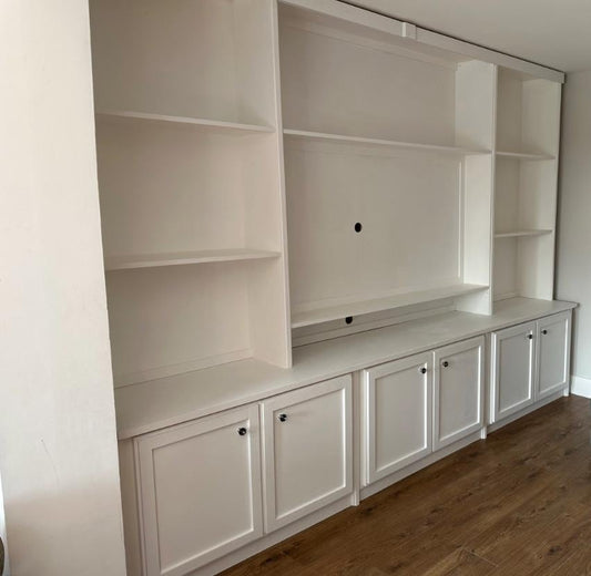 The finch media centre bookcase custom bespoke made to order any farrow and ball colour finish deposit option available