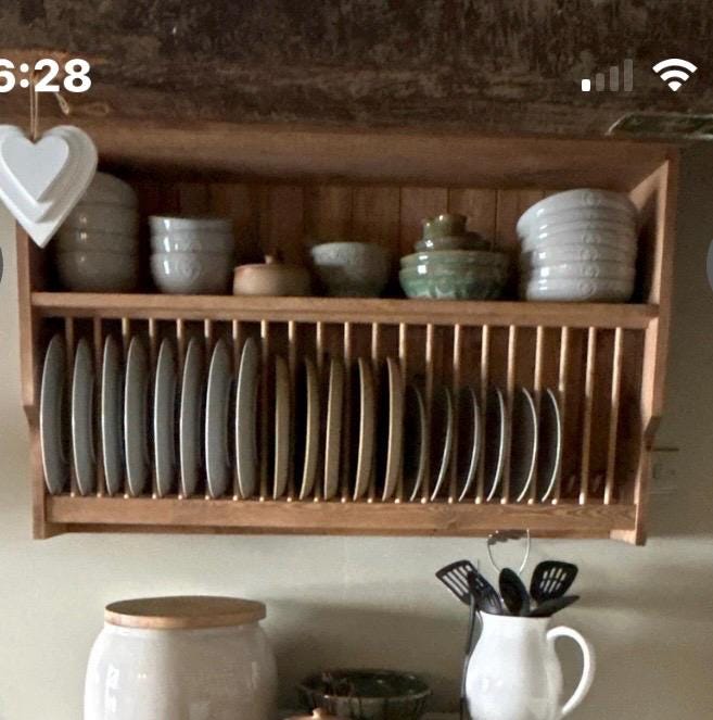 The Clyde handmade plate rack storage