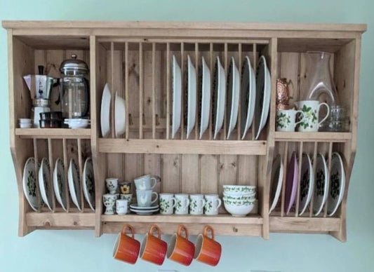 The Fowey handmade plate rack storage