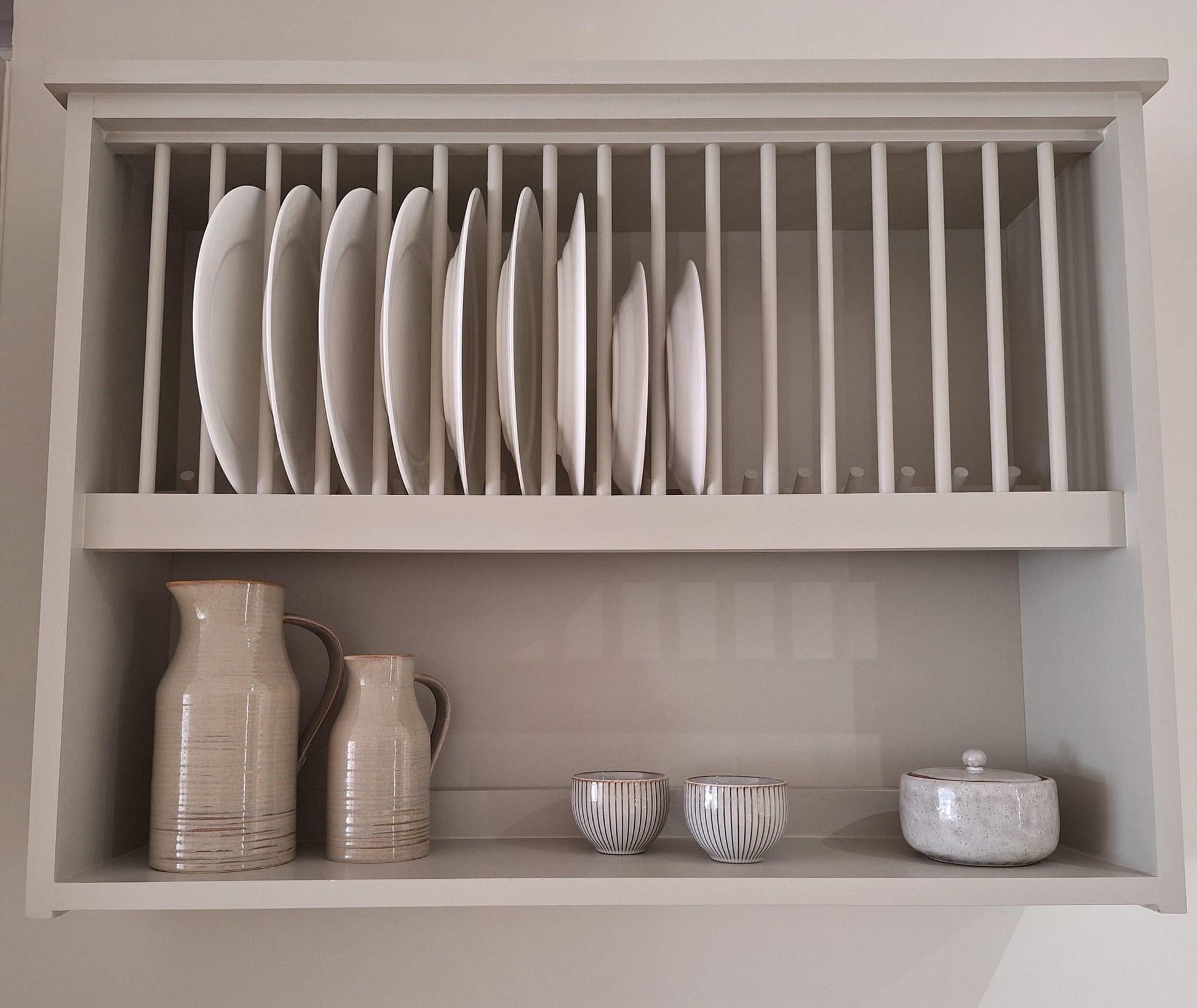 The Wallace handmade plate rack storage available in your chosen f&b colour