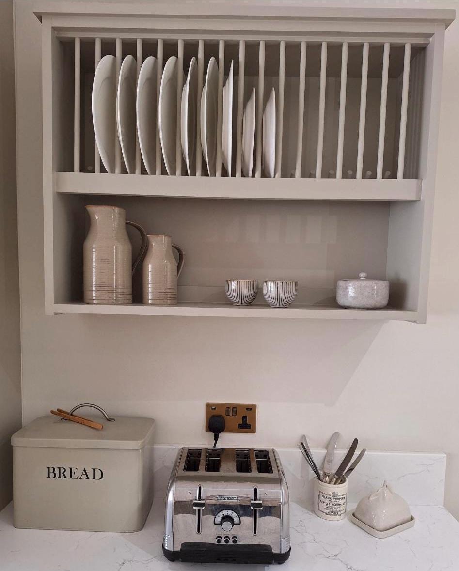 The Wallace handmade plate rack storage available in your chosen f&b colour